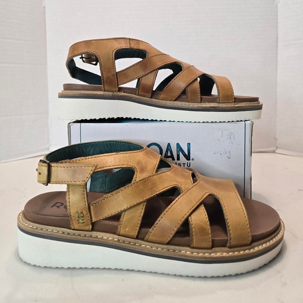 Roan by BedStu Women's Centrist Cashew HD Leather Sandals Size US 7
